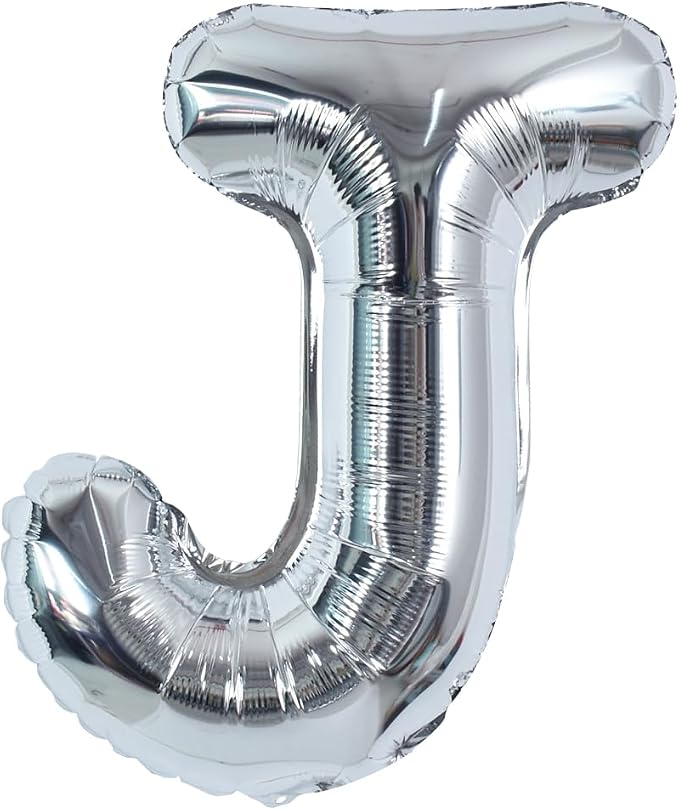 TONIFUL 40 Inch Large Silver Letter J Foil Balloons Alphabet Balloons | Giant by TONIFUL