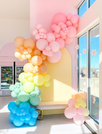 Pastel Rainbow Balloons Arch Garland Kit - Image 3