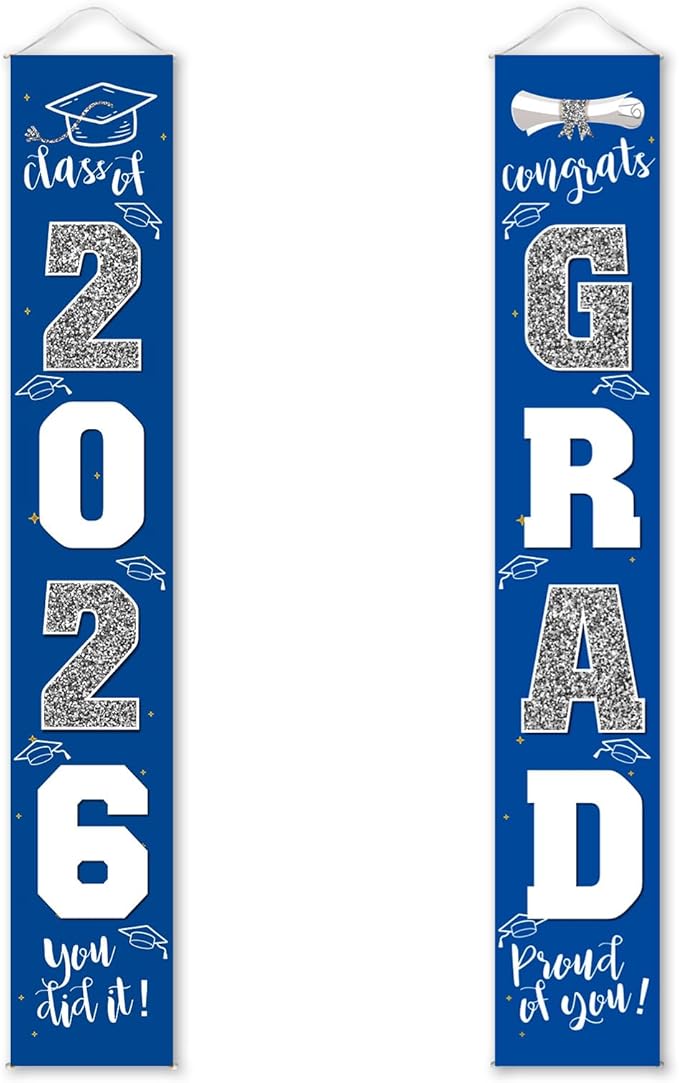 Graduation Decorations Class of 2026 | Congrats Grad Banner by ATFUNSHOP