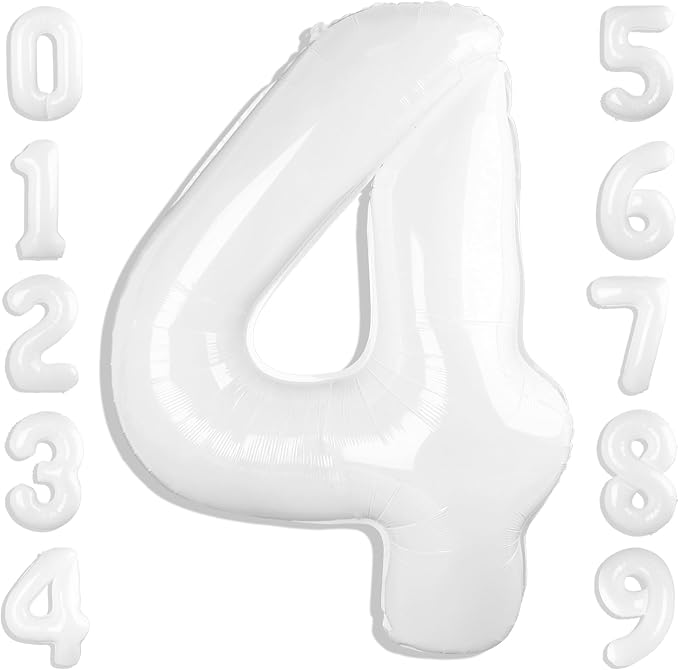 Number 4 Balloons 40 Inch 4 Balloon by Mluchee