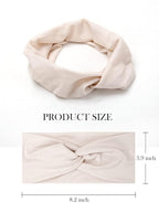Huachi Boho Knotted Headbands - Wide Non-Slip Turban Hair Accessories for Women in Solid Colors