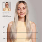 Luxy 100% Remy Human Hair – Halo Clip-In Hair Extensions –Natural Looking Volume & Length - One-Piece - Easy 5-Min Application 150 grams 12" Dimensional Rooted Ash Blonde