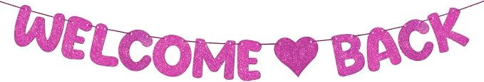 Fulmoon Pre Strung Welcome Back Glitter Banner First Day of School Party by Fulmoon
