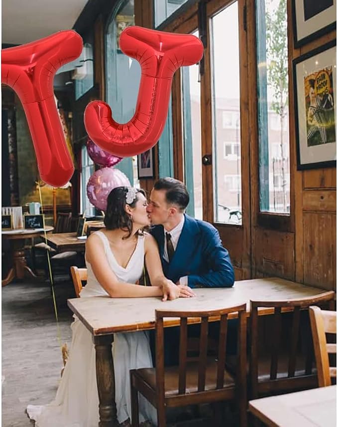 TONIFUL 40 Inch Large Bright Red Letter Balloons A-Z, Giant Jumbo Helium Foil - Image 4