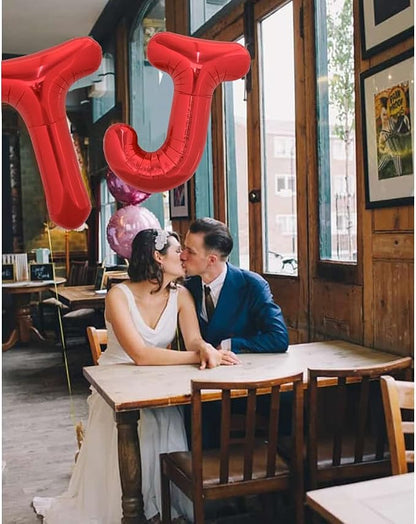 TONIFUL 40 Inch Large Bright Red Letter Balloons A-Z, Giant Jumbo Helium Foil - Image 4