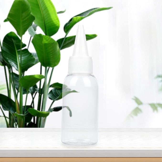 TRENDBOX 1oz / 30ml Plastic Bottle Pointed Mouth Top Cap for Essential Oils, Liquid - 12 Pack