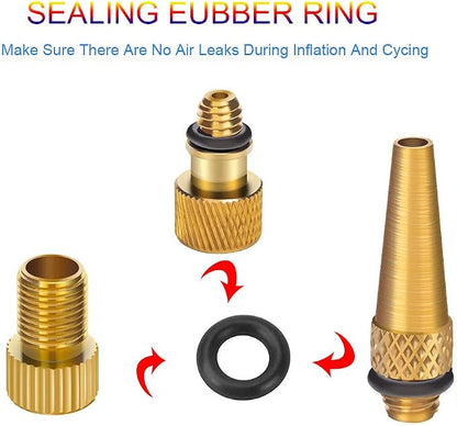 21PCS Brass Presta Schrader Valve Adapter Tools, Ball Pump Needle, Bike Tire - Image 6