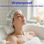 4 Pcs Conditioning Caps Made of Aluminum Foil, Reusable Thickened Shower Caps for Hot Oil Hair Treatment, Pieces Shower Cap Heat Cap For Deep Conditioning, Home And Salon Use, Hair Dyeing