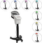 Hair Steamer Professional Hair Salon Steamer with 12 Color Light & Ozone,40-70℃/104-158℉,Hair Steamer with Temperature and Time Adjustment (Wihite 700W1)