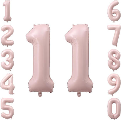Baby Pink Number 11 Balloon 40 Inch, Muted Pastel Foil Party Supplies | by Unknown