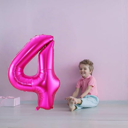 Hot Pink 5 Balloon, 40 Inch Number 5 Balloon, 5 Birthday Balloon Decorations - Image 3