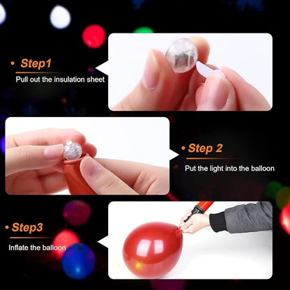 200pcs LED Orange Balloon Lights, Round LED Mini Lights - Image 3