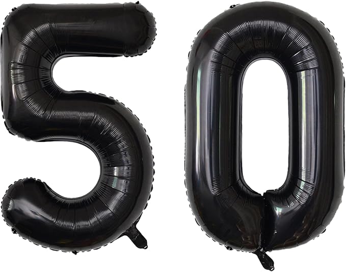 Number Balloons Black Party Balloon by United-UnicornsParty