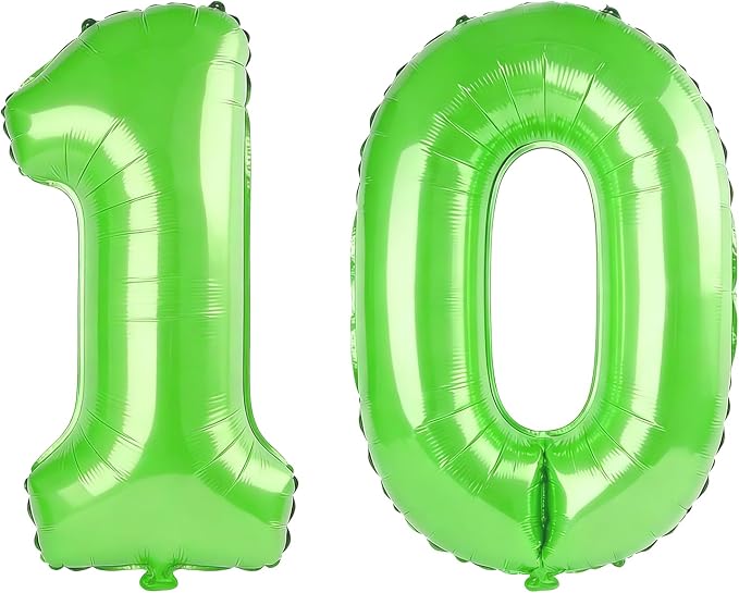 40 Inch Number 10 Balloons for 10th Birthday Party Decorations, 0-100 Fruit by FOBELEC