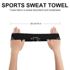 Love Heart Nurse Heartbeat Designed Black And White Headbands for Men & Women Sweat Headband Non Slip Sweatband for Running Cycling Yoga Basketball Workout