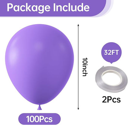 10 Inch Light Purple Balloons - Image 2