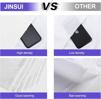 JINSUI White Backdrop Curtain for Photoshoot, Large Fabric 10x20 ft | Thick - Image 6