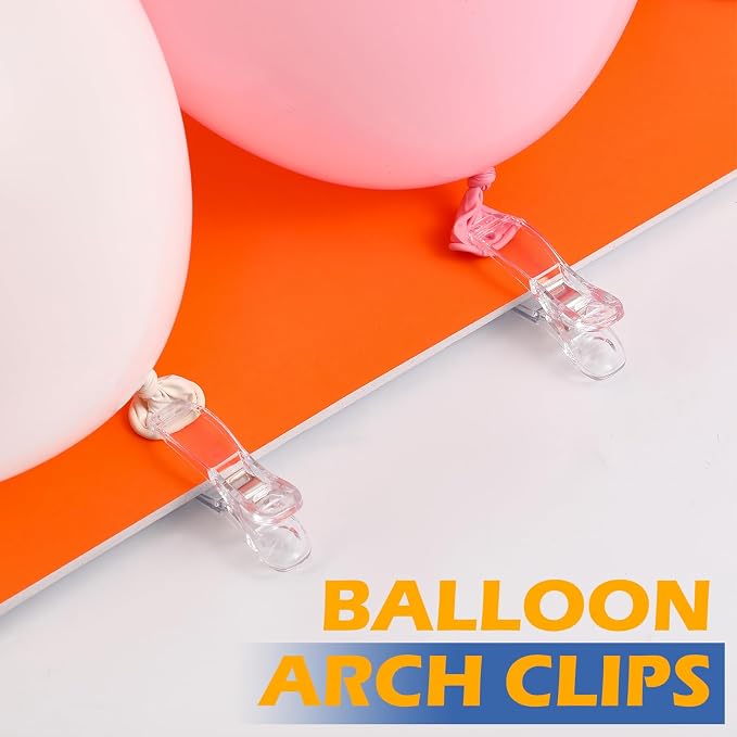 30 Pack Balloon Arch Clips Plastic Transparent Backdrop Spring Clamps 2 Inch - Image 3