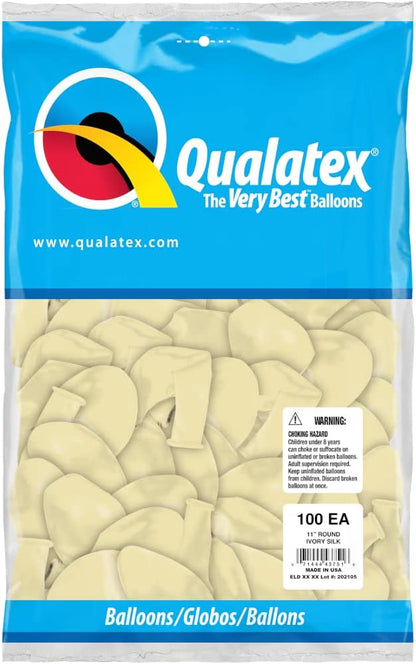 Qualatex 11" Ivory Silk Balloons by Pioneer Balloon Company - Image 2