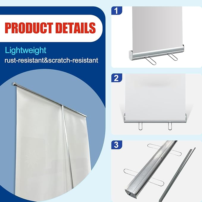 Custom Retractable Banner with Silver Aluminum Stand, Personalized Roll Up - Image 5