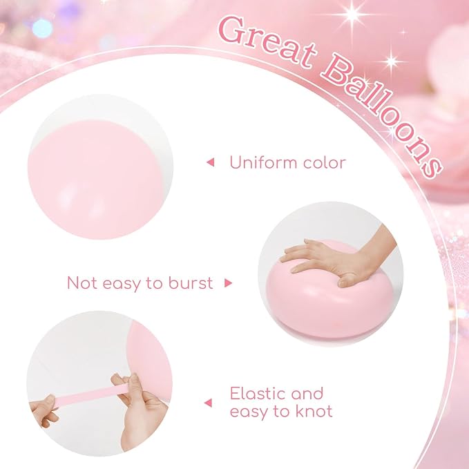 60pcs Pink Bow Balloons 12inch - Image 3