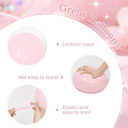 60pcs Pink Bow Balloons 12inch - Image 3
