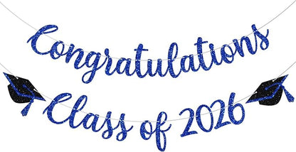 Congratulations Class of 2026 Banner, Congrats Grad Party Decor, 2026 by Yotawebery