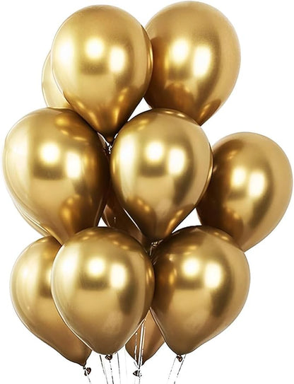 Voircoloria 66pcs Metallic Gold Latex Party Balloons, 12inch | - Image 4