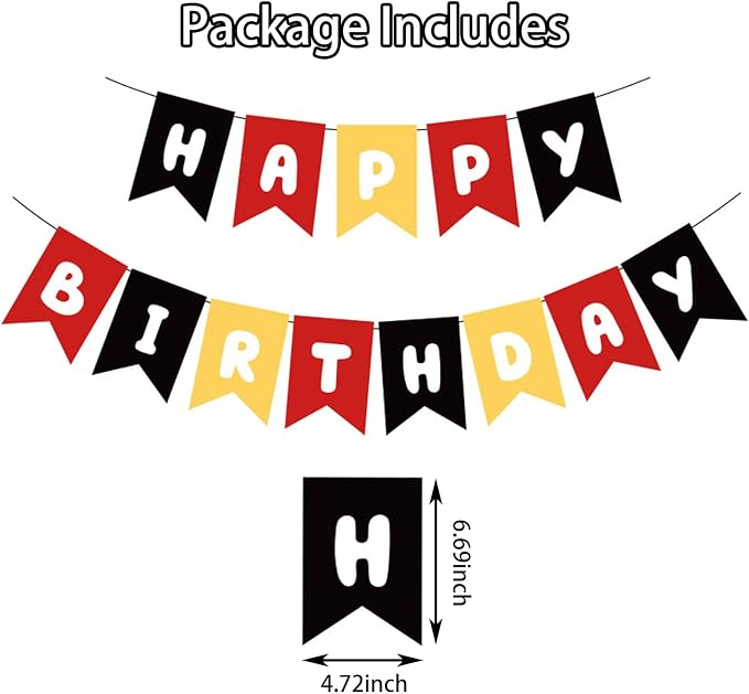 ZHENGYE Happy Birthday Banner Sign Party Decoration - Image 2