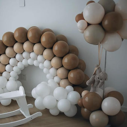 Voircoloria 130pcs Brown Balloons Garland Arch Kit, 18 12 10 5 Inch | - Image 6