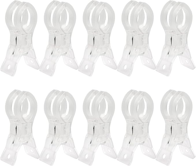 Large Balloon Arch Clips, 10 Pack, 3.54 Inch, Transparent | Plastic Backdrop by Unknown