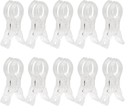 Large Balloon Arch Clips, 10 Pack, 3.54 Inch, Transparent | Plastic Backdrop by Unknown