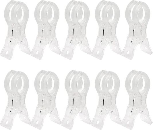 Large Balloon Arch Clips, 10 Pack, 3.54 Inch, Transparent | Plastic Backdrop by Unknown