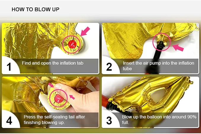 18 inch Gold DIY a-z Handwriting lowercase letters name Foil balloon Letter - Image 2