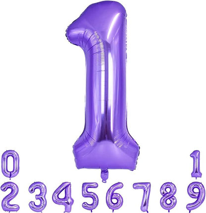 TONIFUL 40 Inch Purple Large Numbers Balloon 0-9 Birthday Party Decor, Foil by TONIFUL
