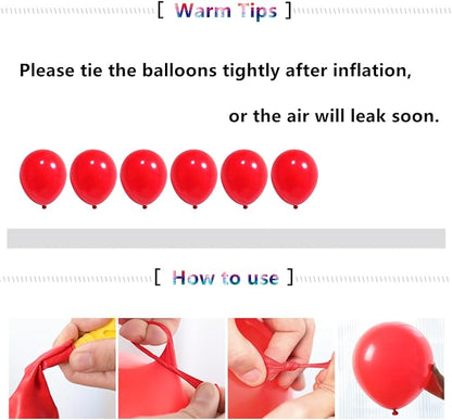 5 inch Red Party Balloons - Image 4
