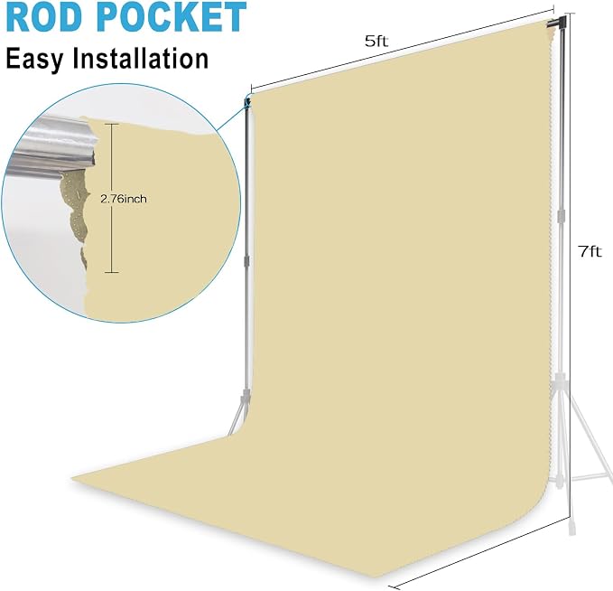 Tan Photography Backdrop for Photoshoot, 5x7 FT | Versatile Studio Photo - Image 6