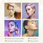 Jerome Russell Temporary Hair and Body Glitter Color Spray, Travel Spray, Lightweight, Adds Sparkly Shimmery Glow, Perfect to use On Hair, Skin, or Clothing, 2.2 oz - Glitter GOLD x 1 Pack