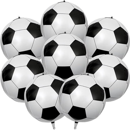 8 Pcs Soccer Foil Balloons 22 Inch 4D Soccer Ball Balloons Large Realistic by YiYou