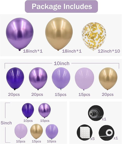 Purple Balloon Garland Arch Kit - Image 2