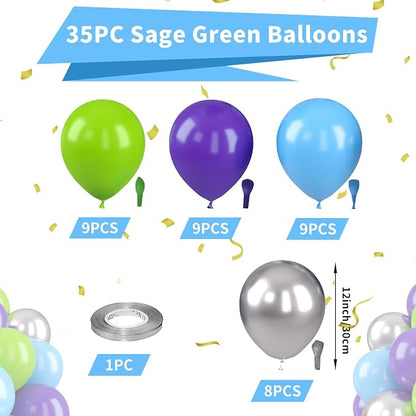 Green Purple Blue Balloons - Image 2