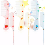 6Pcs Baby Comb Set, Small Cute Fine Tooth Toddler Comb & Rat Tail Baby Combs for Styling, Plastic Parting Combs for Girl Wet Dry Hair