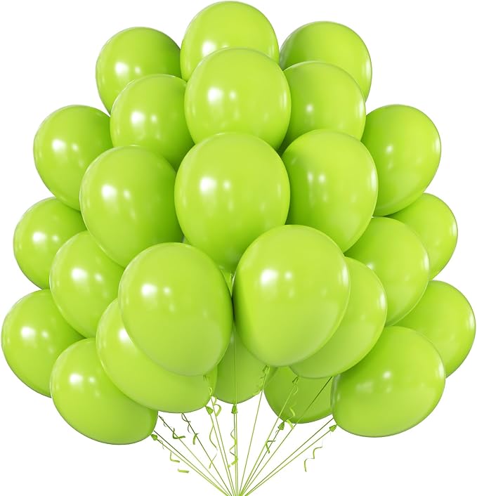 10 Inch Lime Green Balloons by KALOR