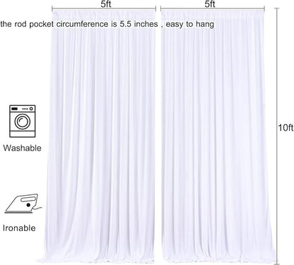 AK TRADING CO. 10 feet x 10 feet Polyester Backdrop Drapes Curtains Panels - Image 8