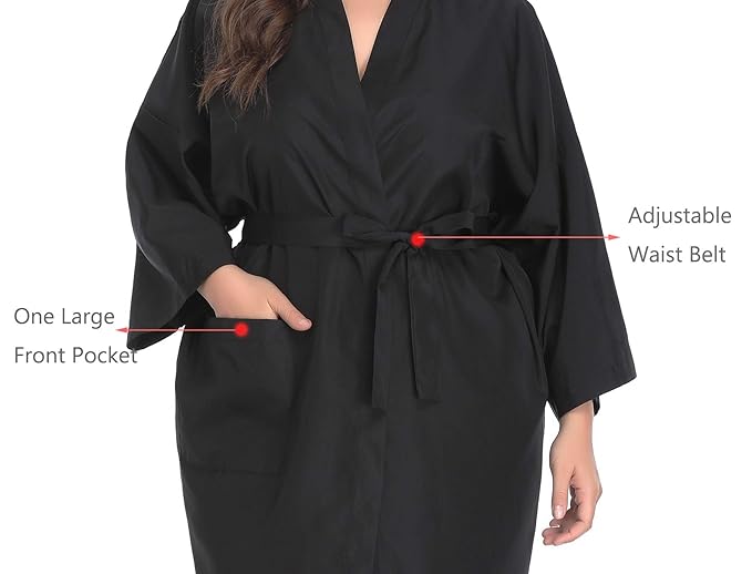 PERFEHAIR Salon Client Gown Robes Cape, Hair Salon Smock for Clients- Kimono Style