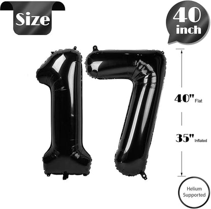 Black 17 Balloon - Image 6
