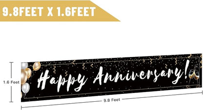 Romantic Happy Anniversary Decorations Banner - Image 2