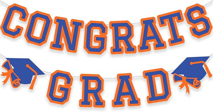 Congrats Grad Banner Graduation Party Banner Decoration Hanging Garland High by Unknown