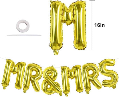 TONIFUL Mr&Mrs Letter Balloons - Image 2