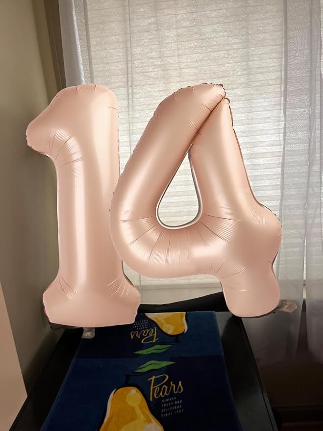 4 Balloon Number 40 Inch Light Brown Balloons - Image 3